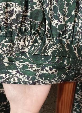 Атласная блуза укороченная топ с длинным рукавом zara4 фото