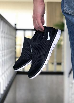 Р  44  кроссовки nike free run 3.0 черно/белые