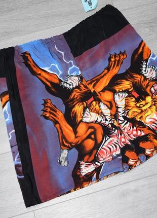 Легкі кастомні шорти зроблені з сорочки з аніме, тиграми та драконами