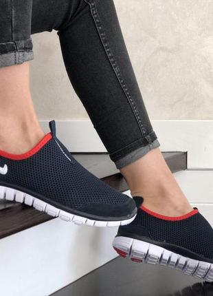 Р.39 кроссовки nike free run 3.0 (сине/бело/красные)3 фото