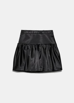 Сатинова спідниця з воланом zara