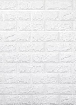 Стеновые 3d панели самоклеющиеся sticker wall 13 панель 3d стеновая белый кирпич 770 мм x 700 мм белый дым1 фото