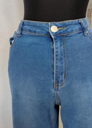 Стильные джинсы высокая посадка,рваные стрейчевые, батальные2 фото