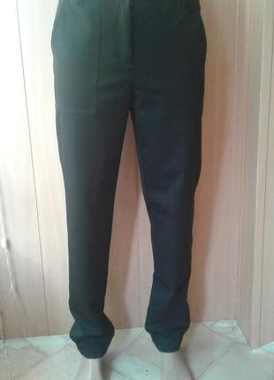 Mango чёрные брюки, штаны со средней талией4 фото