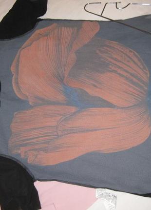 Легкая черная шифоновая шикарная блуза футболка майка прозрачная размер м zara на море пляж жару7 фото