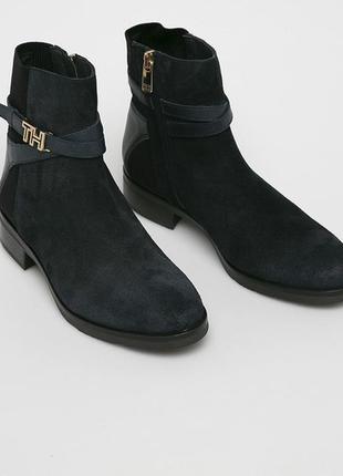 Черевики tommy hilfiger th hardware suede flat