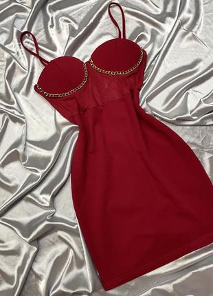 Корсетное платье с цепочками в стиле oh polly oldmoney2 фото