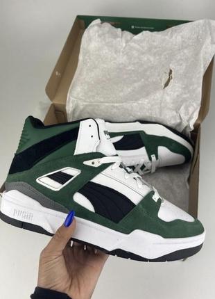 Puma First hi(38799808) кроссовки зеленые с белым, оригинальные кроссовки пума мужские
