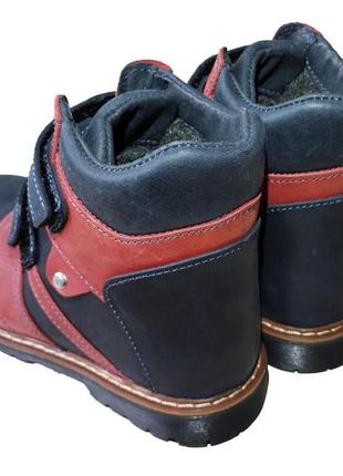 Ортопедичні черевики зимові footcare fc-116 розмір 31 синьо-червоні3 фото