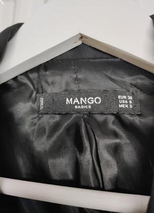 Чёрный однобортный пиджак mango3 фото