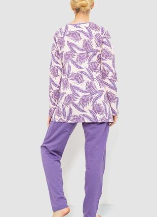 Пижама женская утепленная, цвет сиренево-пудровый3 фото