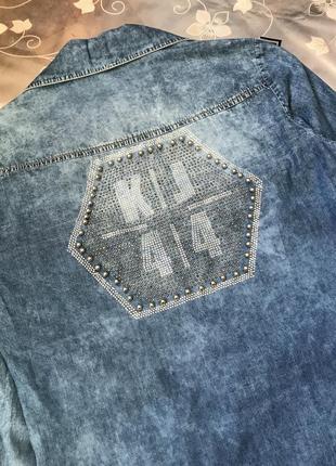 Сорочка джинсова2 фото