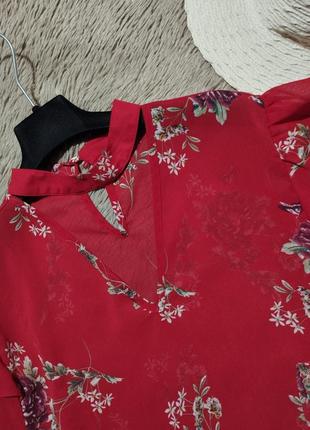 Красивая блузка с чокером и объемными рукавами/блуза3 фото