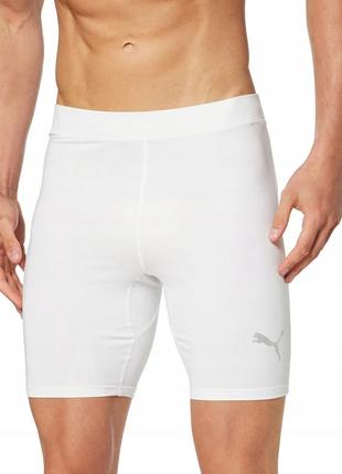 Компрессионные термо шорты подшортники белые мужские puma liga baselayer shorts3 фото