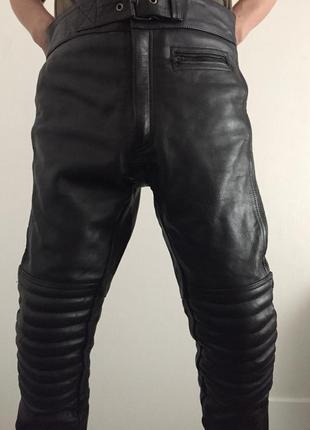 Байкерские кожаные суперштаны dynamic leather cowhide10 фото