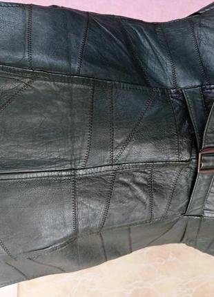 Кожаный жилет латка3 фото
