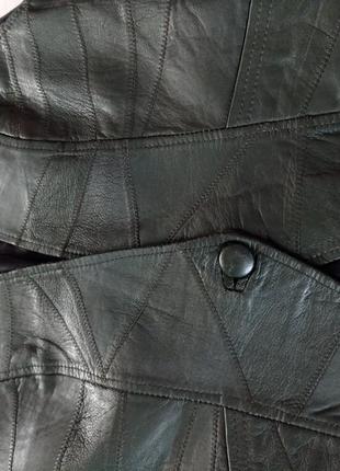 Кожаный жилет латка5 фото