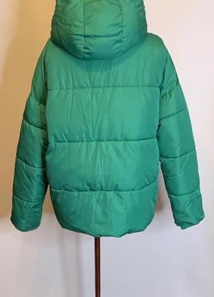 Яркая куртка-пуфер, большой размер одежды4 фото