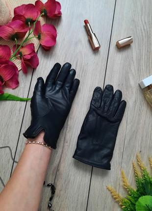 Теплые перчатки кожаные, перчатки кожа.2 фото