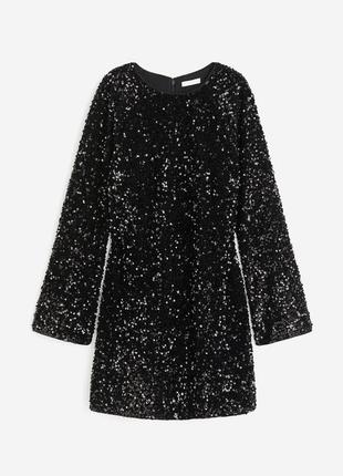 Платье мини в пайетки h&m 1204941001