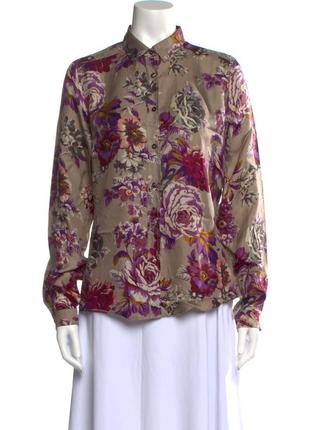Блуза etro silk floral print1 фото
