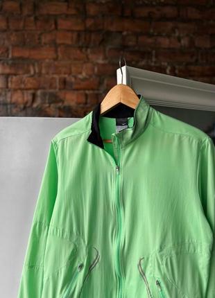 Nike vintage women’s nylon lightweight green sport full zip jacket жіноча, вінтажна, спортивна куртка2 фото