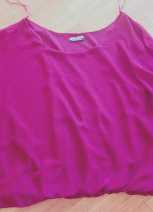 Шикарна шифонова блуза вільного крою колір бургунд 18р.3 фото