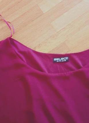 Шикарна шифонова блуза вільного крою колір бургунд 18р.6 фото