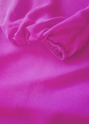 Шикарна шифонова блуза вільного крою колір бургунд 18р.7 фото