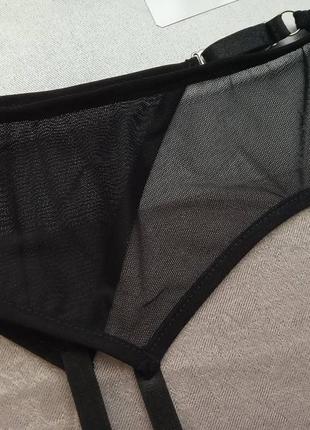 Шикарный черный базовый пояс для чулок