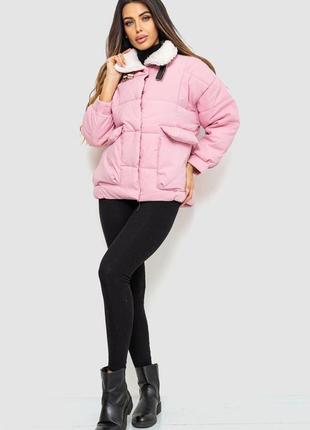 Куртка женская демисезонная, цвет розовый2 фото