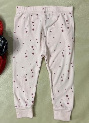 Штани піжамні рожеві в зірочку котонові , домашні від некст 12-18 міс ріст 86 стан як нові