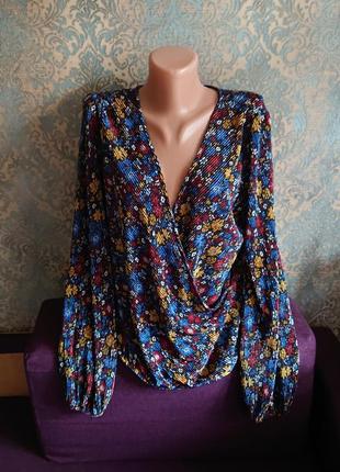 Красива блуза гофре блузка блузочка великий розмір батал 48/50 кофта3 фото