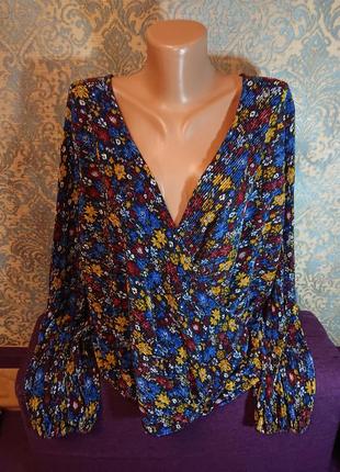 Красива блуза гофре блузка блузочка великий розмір батал 48/50 кофта8 фото