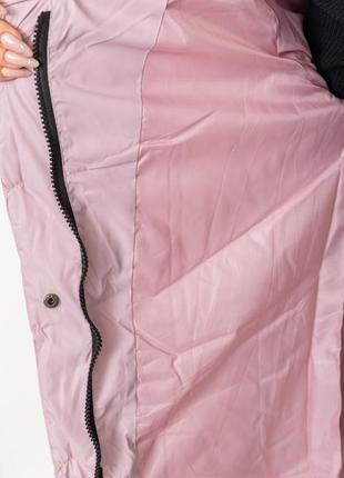 Куртка женская прямого кроя, цвет пудровый4 фото
