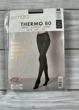 Женские колготки черные 80д термо thermo 80 м(40/42)