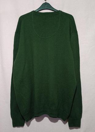 Свитер пуловер зелёный унисекс 50% шерсти xxxl2 фото