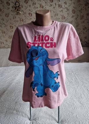 Подростковая футболка  для девочк zara принт stitch