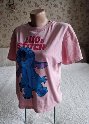 Подростковая футболка  для девочк zara принт stitch3 фото