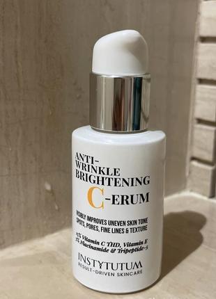 Сироватка з вітаміном с anti-wrinkle brightening c-serum instytutum