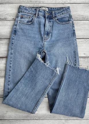 Стильные женские джинсы с высокой посадкой denim co