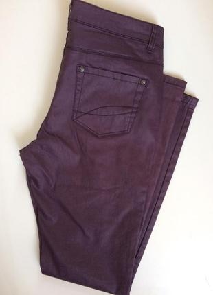 Женские стрейчевые джинсы, с эффектом под эко-кожу2 фото