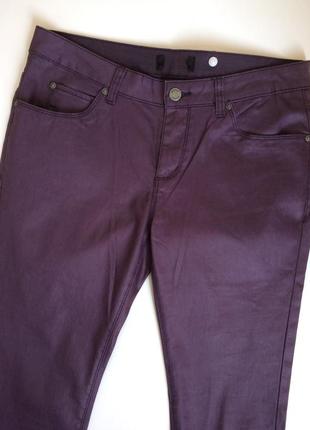 Женские стрейчевые джинсы, с эффектом под эко-кожу3 фото