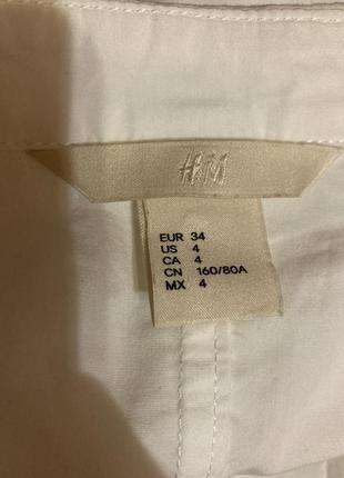 Шикарная винтажная рубашка блуза деловая открытое декольте h&amp;m объемный рукав баф5 фото