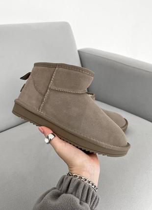 Угги женские ugg ultra mini dark beige1 фото