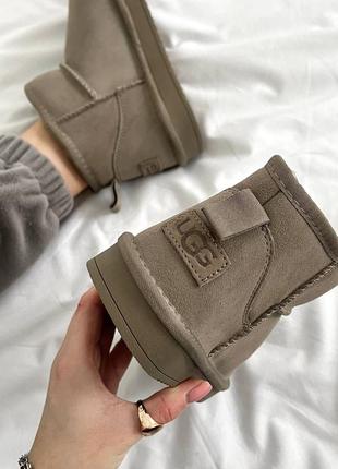 Угги женские ugg ultra mini dark beige6 фото