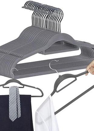 Вешалка для одежды набор 20 шт - серая ruhhy 22535 польша