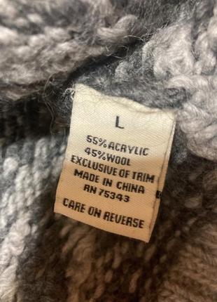 Стильна зимова кофта светр скандинавский узор kenji handknit візерунок капюшон