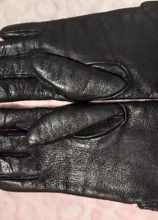 Кожанные перчатки на шерстяной подкладке