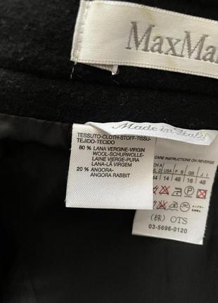 Шерстяная черная юбка замшевая бахрома max mara 447 фото